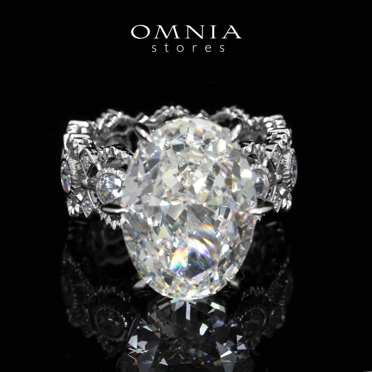 Omnia Tamia White High Quality Certified Lab Crafted Ring In 925 Silver - OMNIASTORES KSA