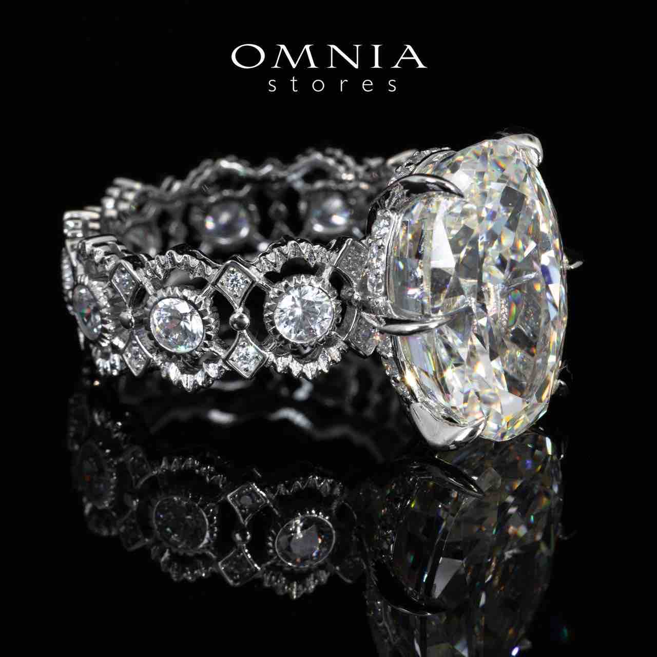 Omnia Tamia White High Quality Certified Lab Crafted Ring In 925 Silver - OMNIASTORES KSA