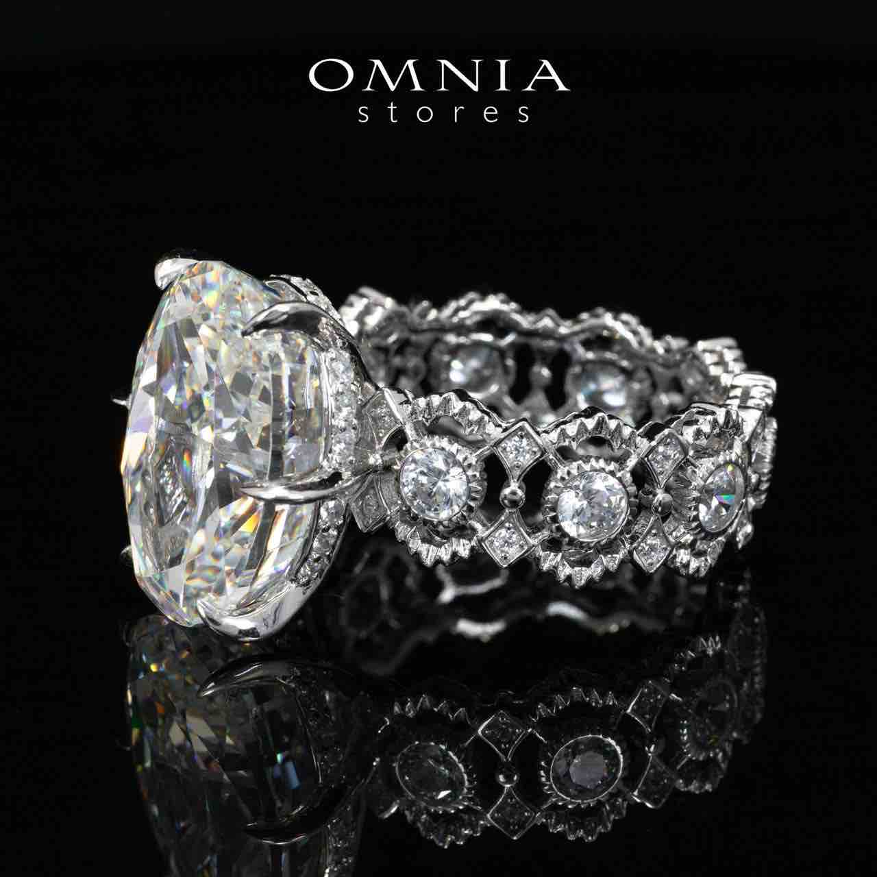 Omnia Tamia White High Quality Certified Lab Crafted Ring In 925 Silver - OMNIASTORES KSA