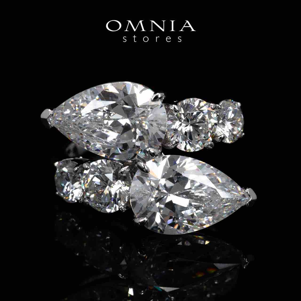 Omnia Alyna White High Quality Lab Crafted Ring In 925 Silver 3.3ct