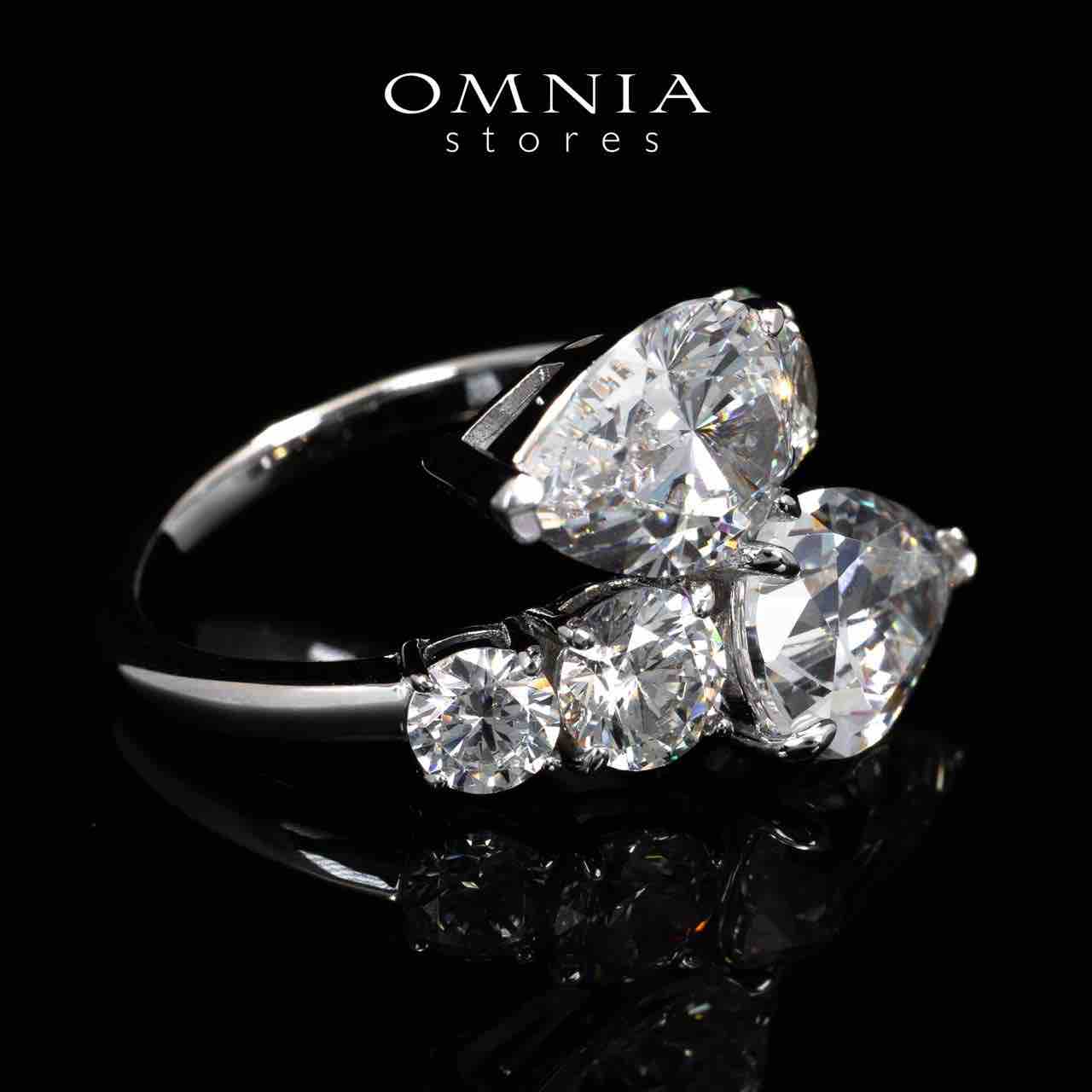 Omnia Alyna White High Quality Lab Crafted Ring In 925 Silver 3.3ct