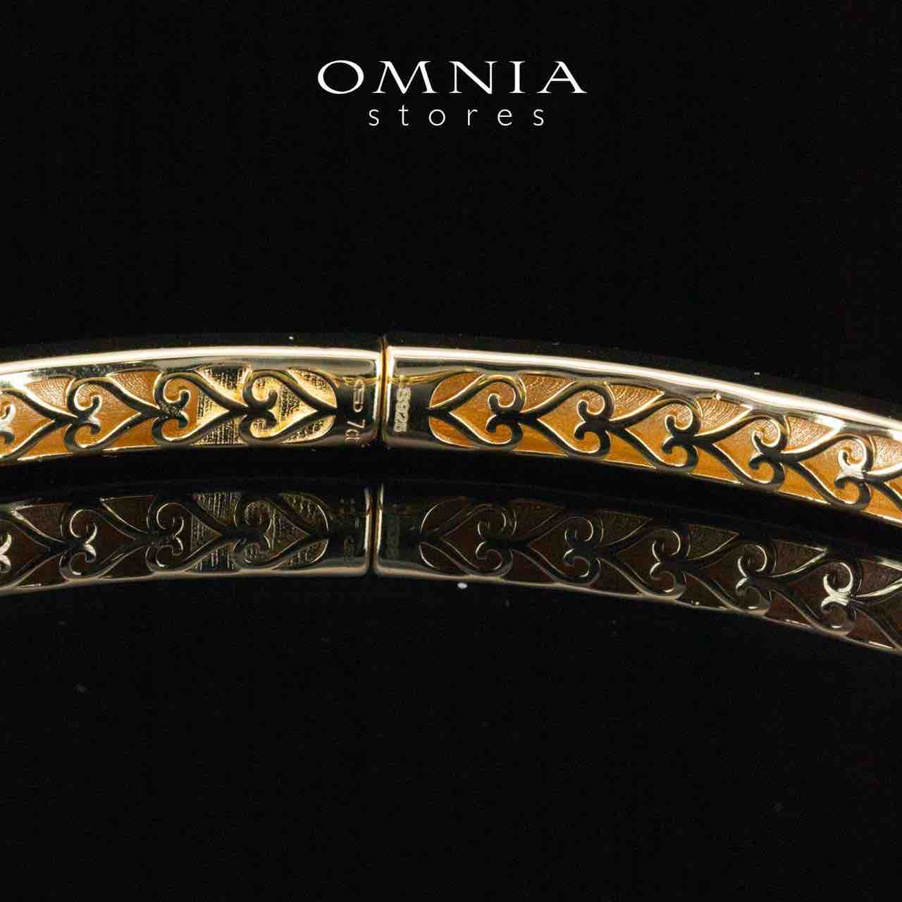Omnia Amyah Gold Choker Necklace With High Quality Certified Lab Crafted Stones In 925 Silver - OMNIASTORES KSA