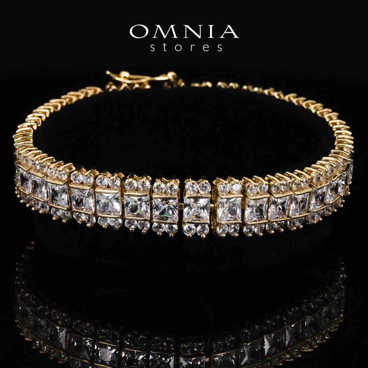 Omnia Rawda Gold Luxury Bridal Full Set With Quality Simulated Diamonds Rhodium Plated - OMNIASTORES KSA