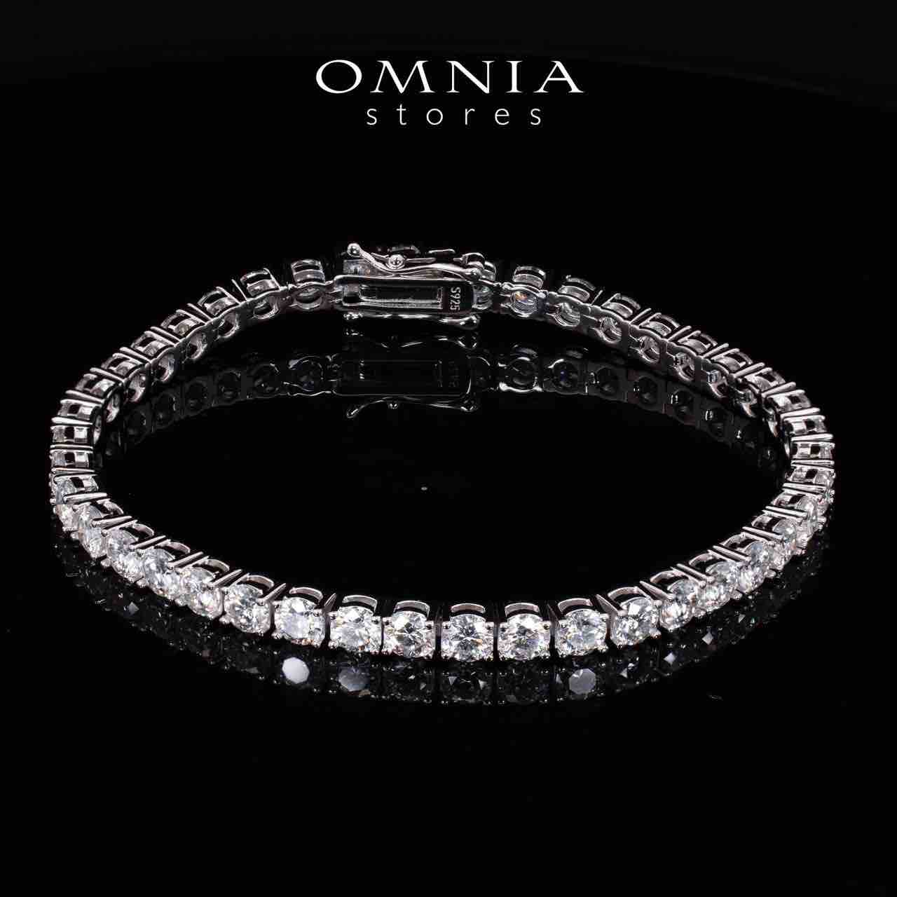 Keila 4.0mm White Moissanite Stone GRA Certifited Tennis Bracelet in 925 Silver - OMNIASTORES KSA