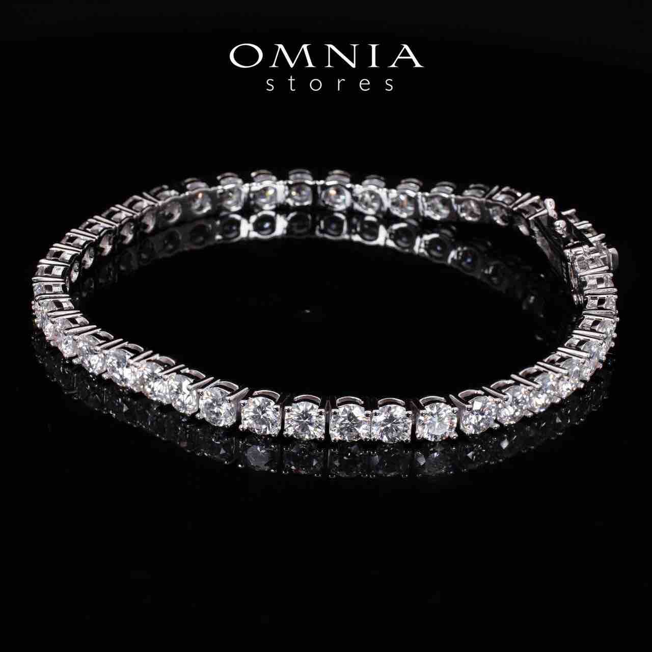 Keila 4.0mm White Moissanite Stone GRA Certifited Tennis Bracelet in 925 Silver - OMNIASTORES KSA