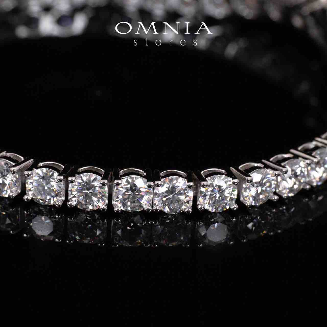 Keila 4.0mm White Moissanite Stone GRA Certifited Tennis Bracelet in 925 Silver - OMNIASTORES KSA