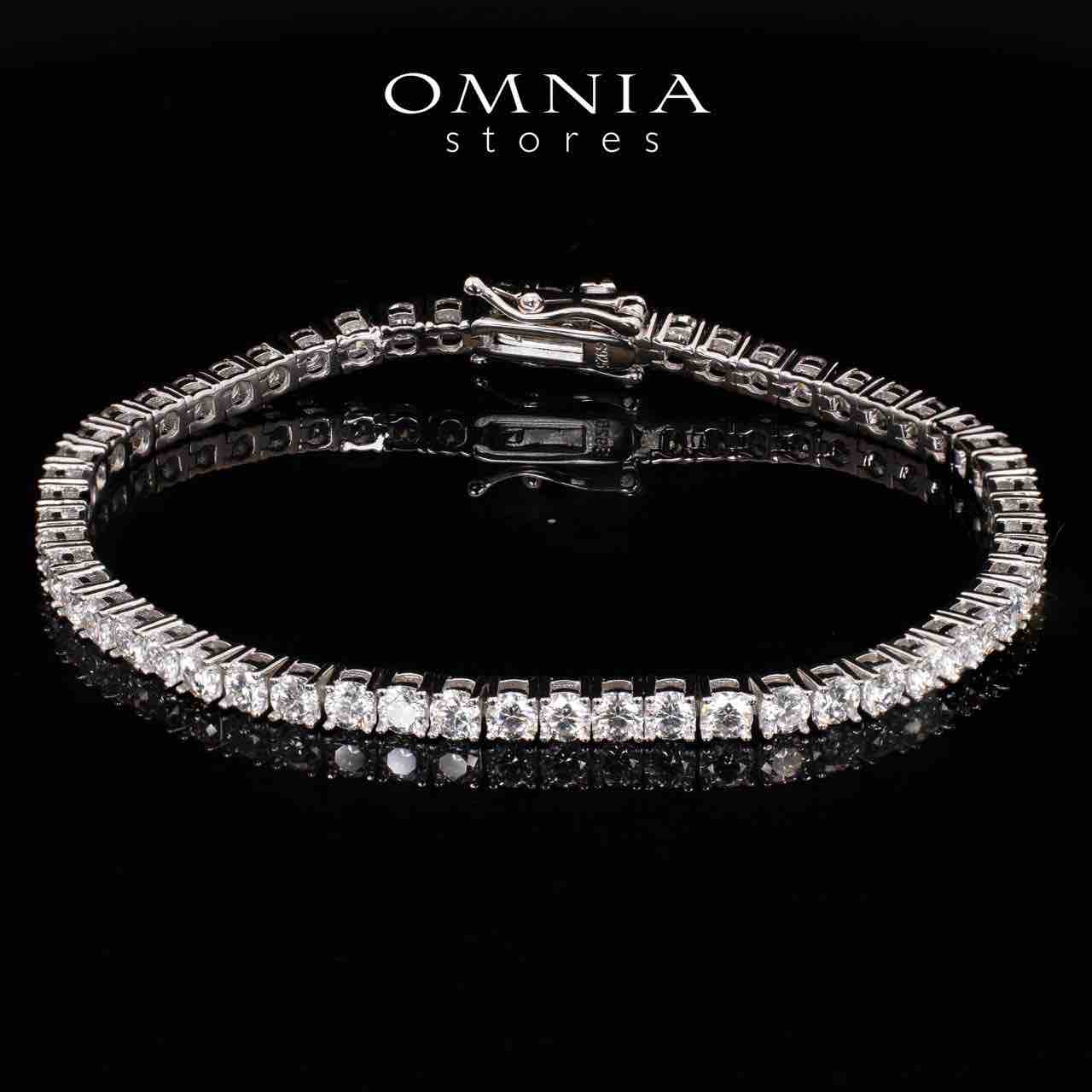 Keila 3.0mm White Moissanite Stone GRA Certifited Tennis Bracelet in 925 Silver - OMNIASTORES KSA