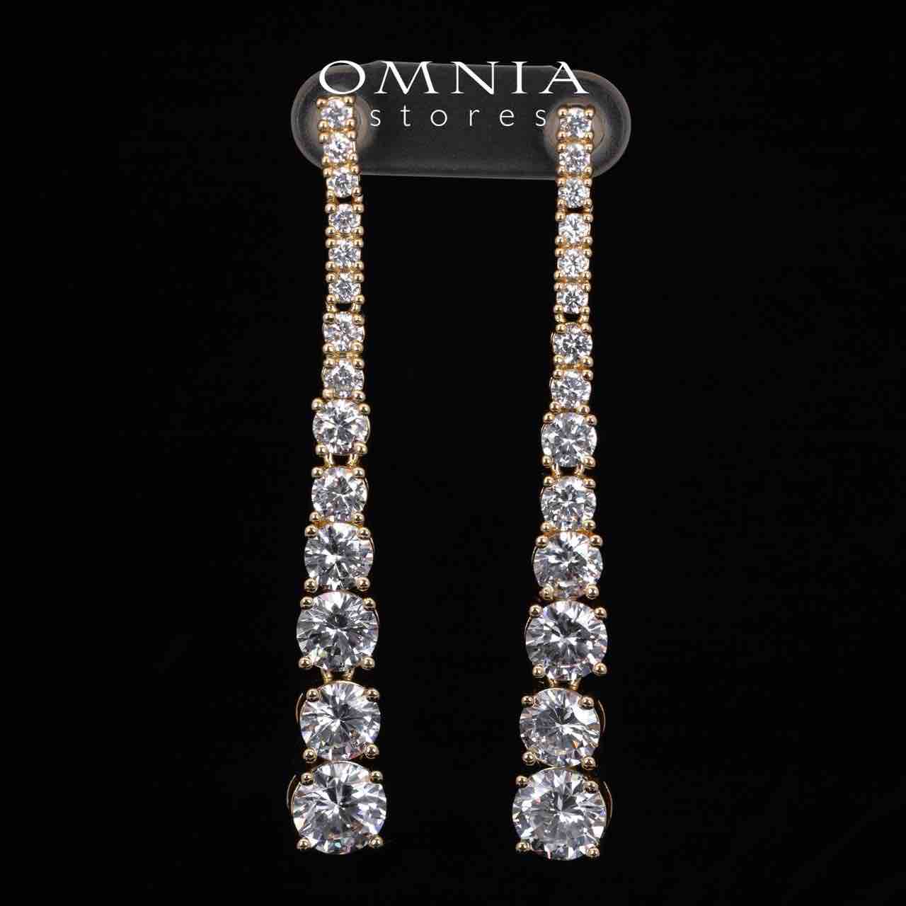 Omnia Ansa Gold Large Size Luxury Bridal Full Set in High Quality Simulated Diamonds Rhodium Plated - OMNIASTORES KSA