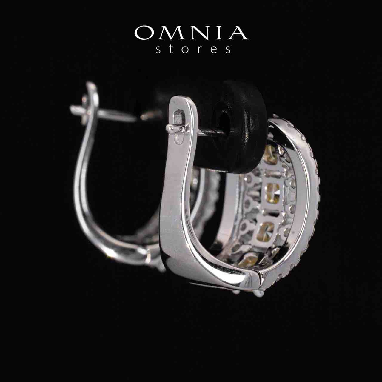 Dianna Yellow and White Clip Earrings With High Quality Simulated Diamonds in 925 Silver - OMNIASTORES KSA