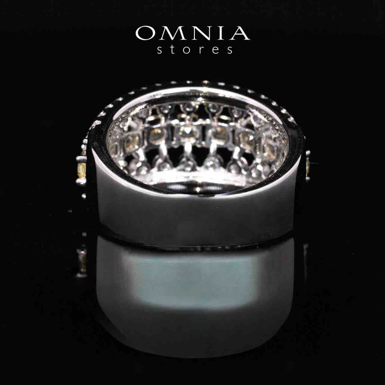 Dianna Yellow and White Ring With High Quality Simulated Diamonds in 925 Silver - OMNIASTORES KSA