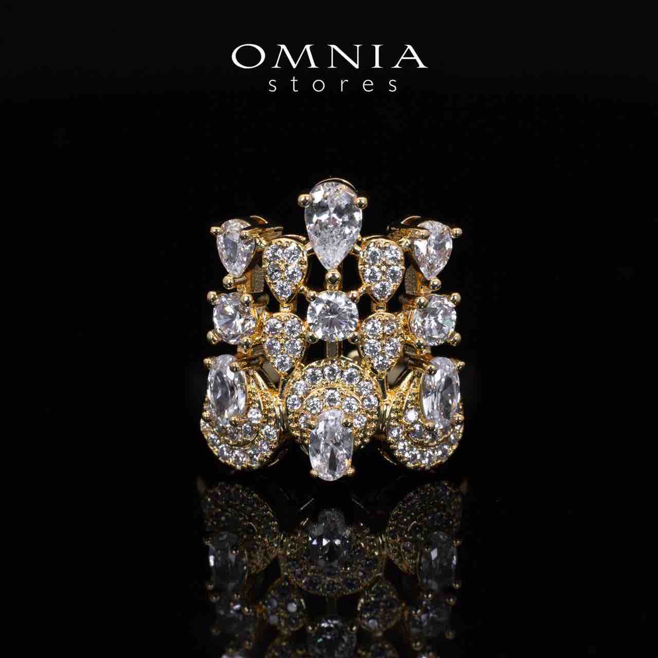 Aleya Golden Luxury Bridal Full Long chain Set in High Quality Simulated Diamonds Rhodium Plated - OMNIASTORES KSA