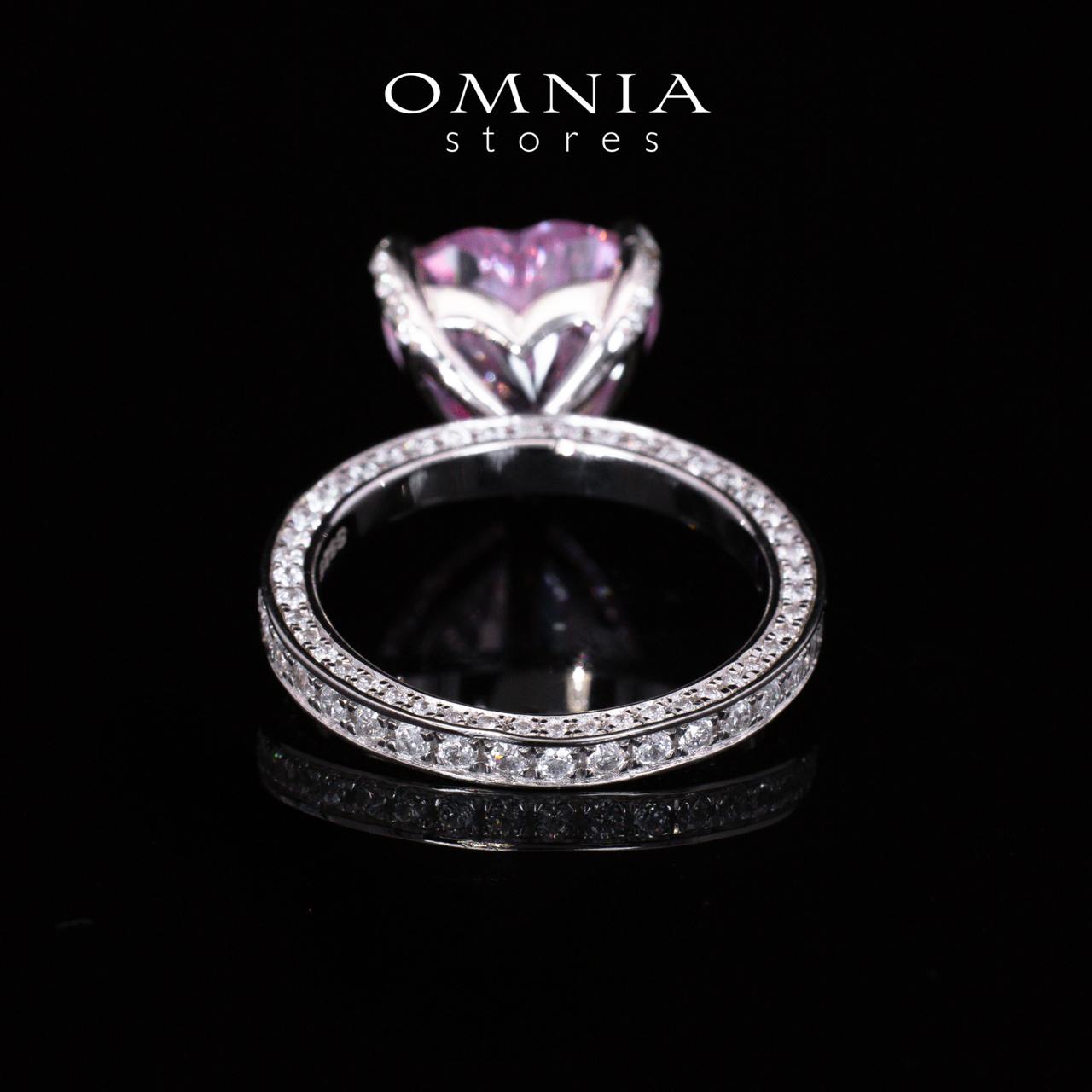Eileen Heart Pink Certified Lab Crafted Ring With High Quality 925 Silver