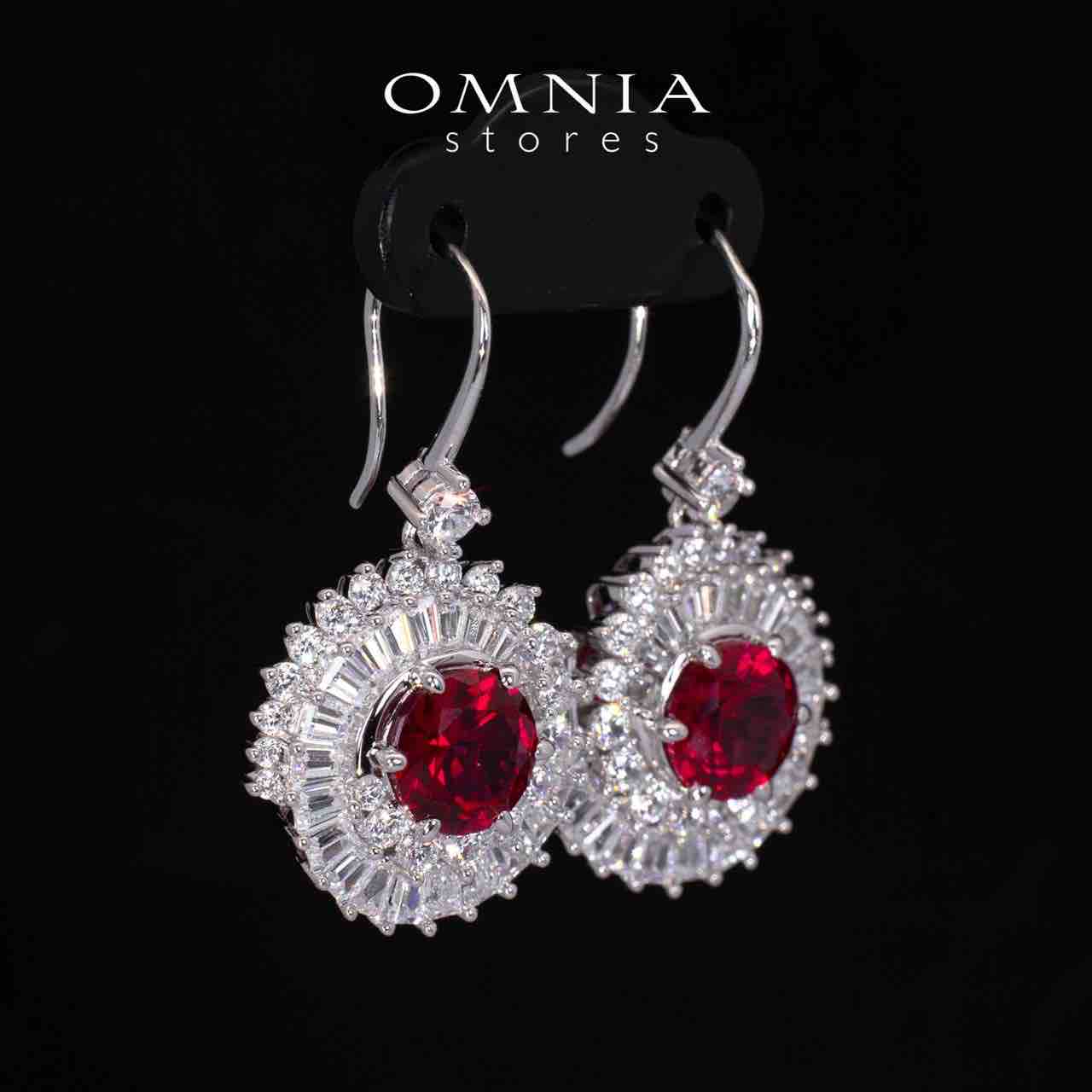 Martha Red Certified Lab Crafted Drop Earrings With High Quality 925 Silver