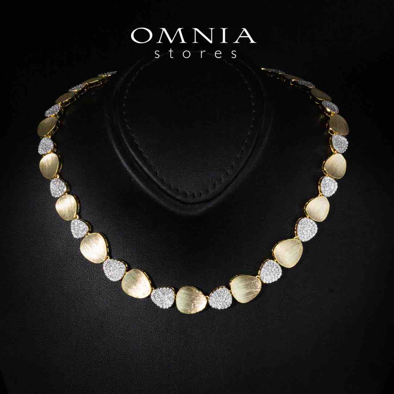 Milani Gold Plated Luxury Bridal Full Set in 925 Silver High Quality Simulated Diamonds - OMNIASTORES KSA