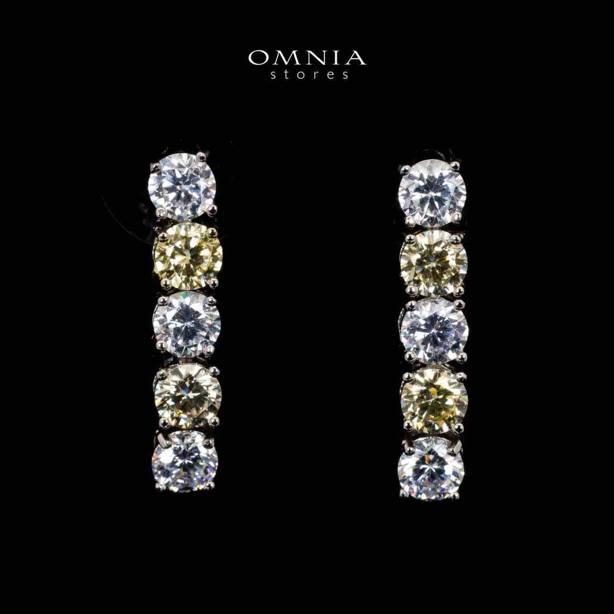 Hessa Yellow and Whte Luxury Bridal Full Set in High Quality Simulated Diamonds - OMNIASTORES KSA