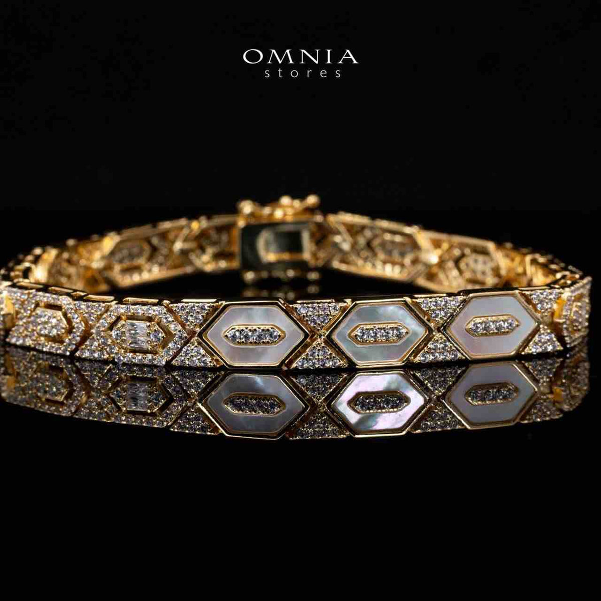 Raya Gold Luxury Bridal Full Set Accessories in High Quality Zircon Stone in Rhodium Plated - OMNIASTORES KSA
