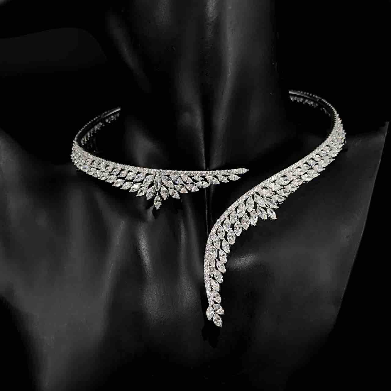 Claire White Bridal Full Set in 925 Silver High Quality Simulated Diamonds - OMNIASTORES KSA