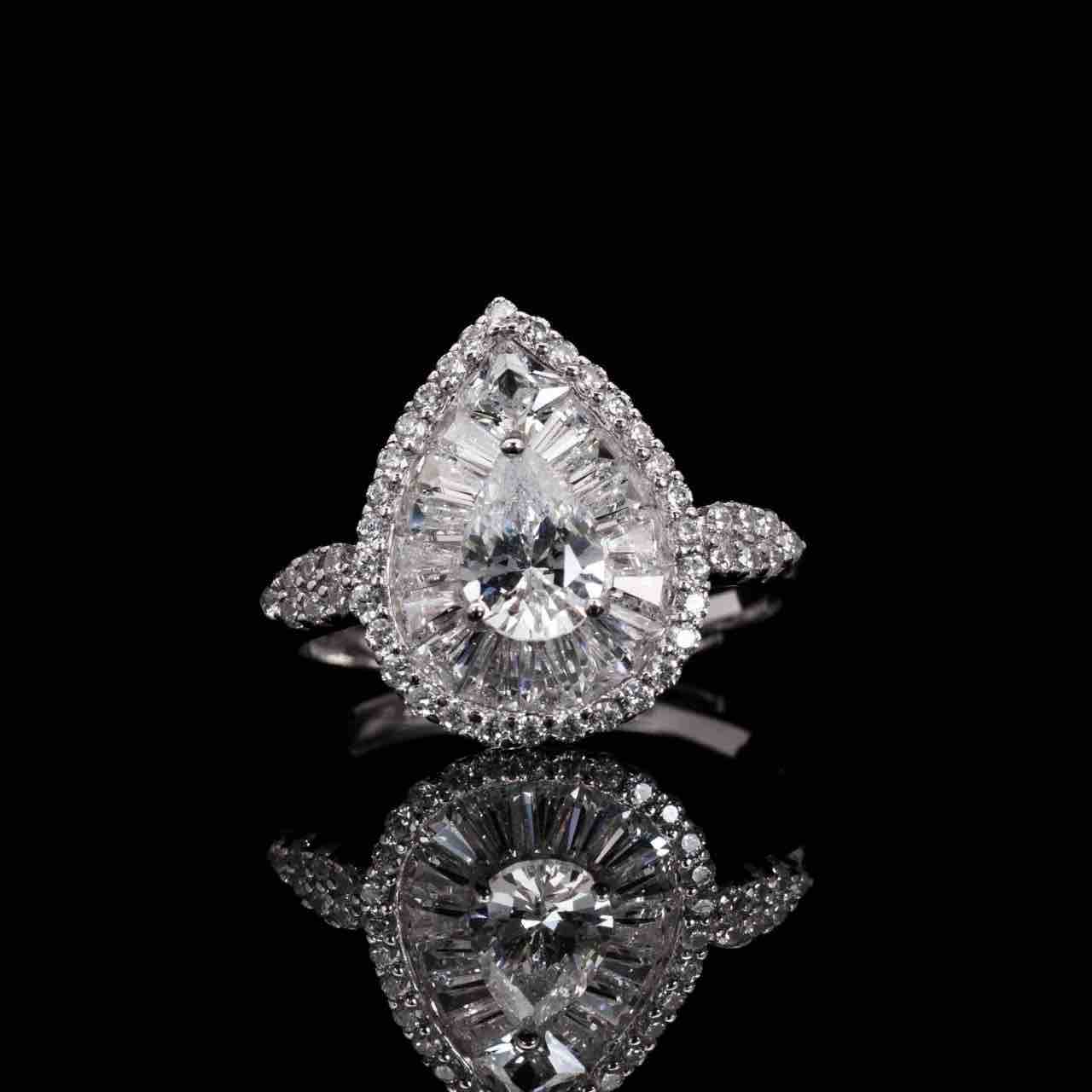 Cara White Bridal Full Set in 925 Silver High Quality Simulated Diamonds - OMNIASTORES KSA