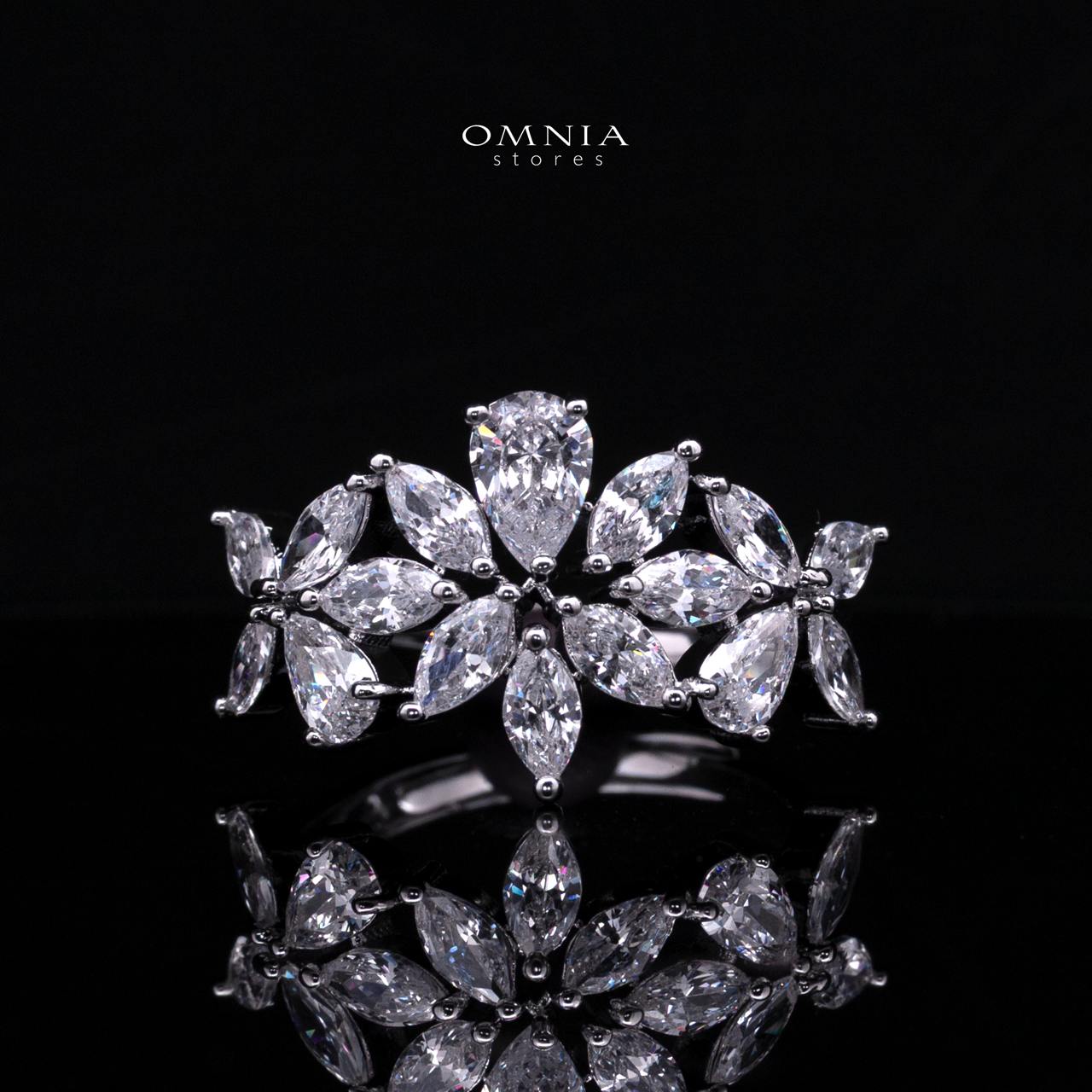 Fiona White Luxury Bridal Full Set in High Quality Rhodium Plated Zircon Stones