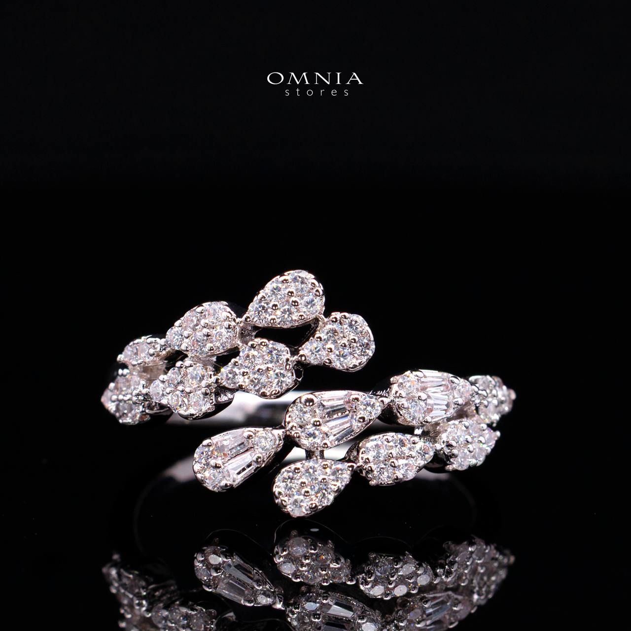 Omnia Zayn Luxury Bridal White Full Set In High Quality Zircon Stone Rhodium Plated - OMNIASTORES KSA
