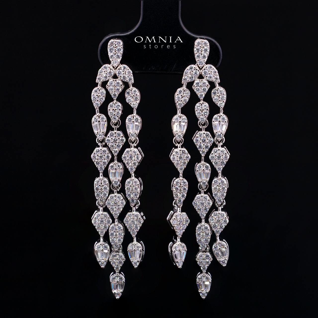 Omnia Zayn Luxury Bridal White Full Set In High Quality Zircon Stone Rhodium Plated - OMNIASTORES KSA