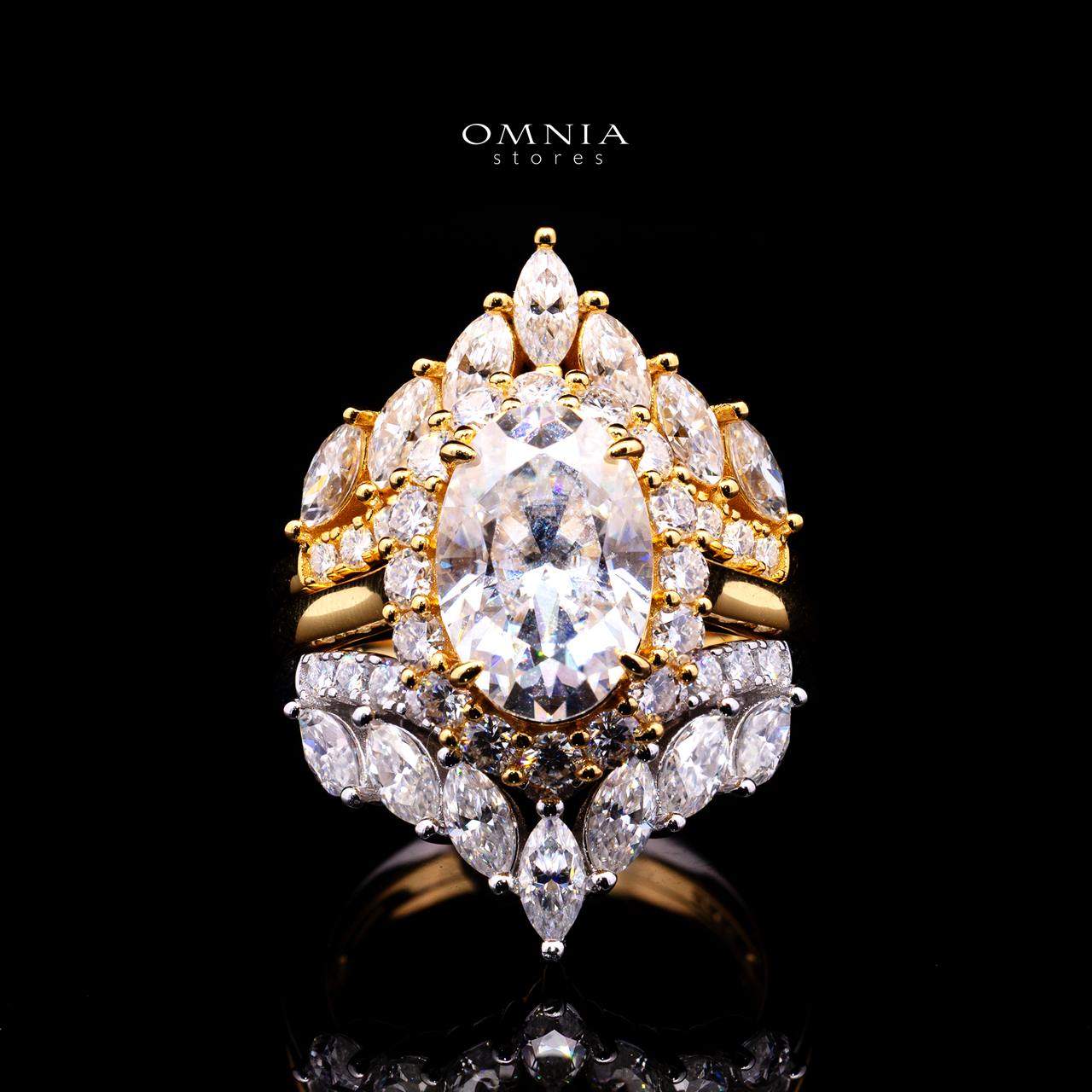 Vittoria Royal Moissanite Ring – 8x12mm Oval Lab-Grown White Moissanite 925 Sterling Silver