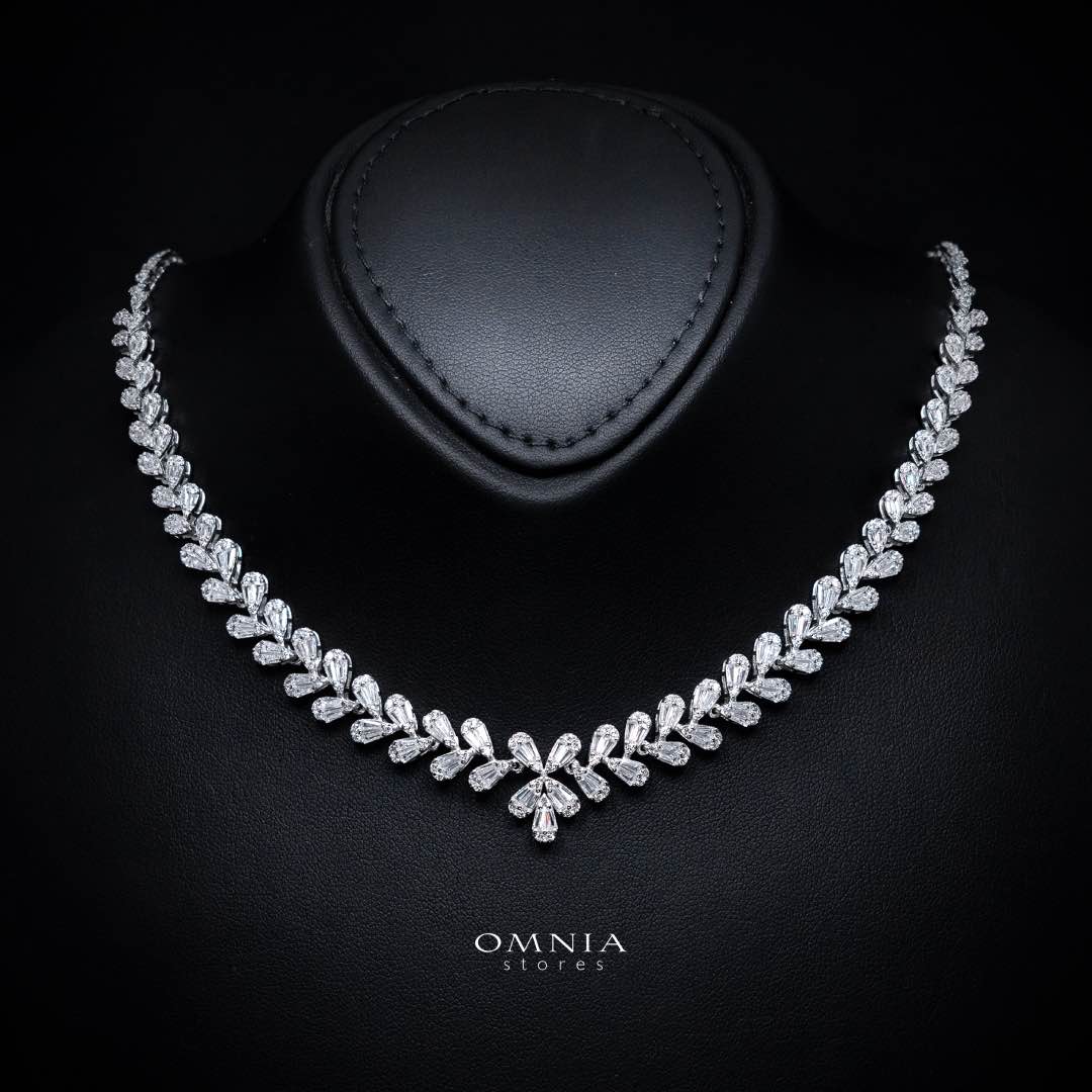Omnia Iffat White Bridal Full Set in 925 Silver High Quality Simulated Diamonds - OMNIASTORES KSA