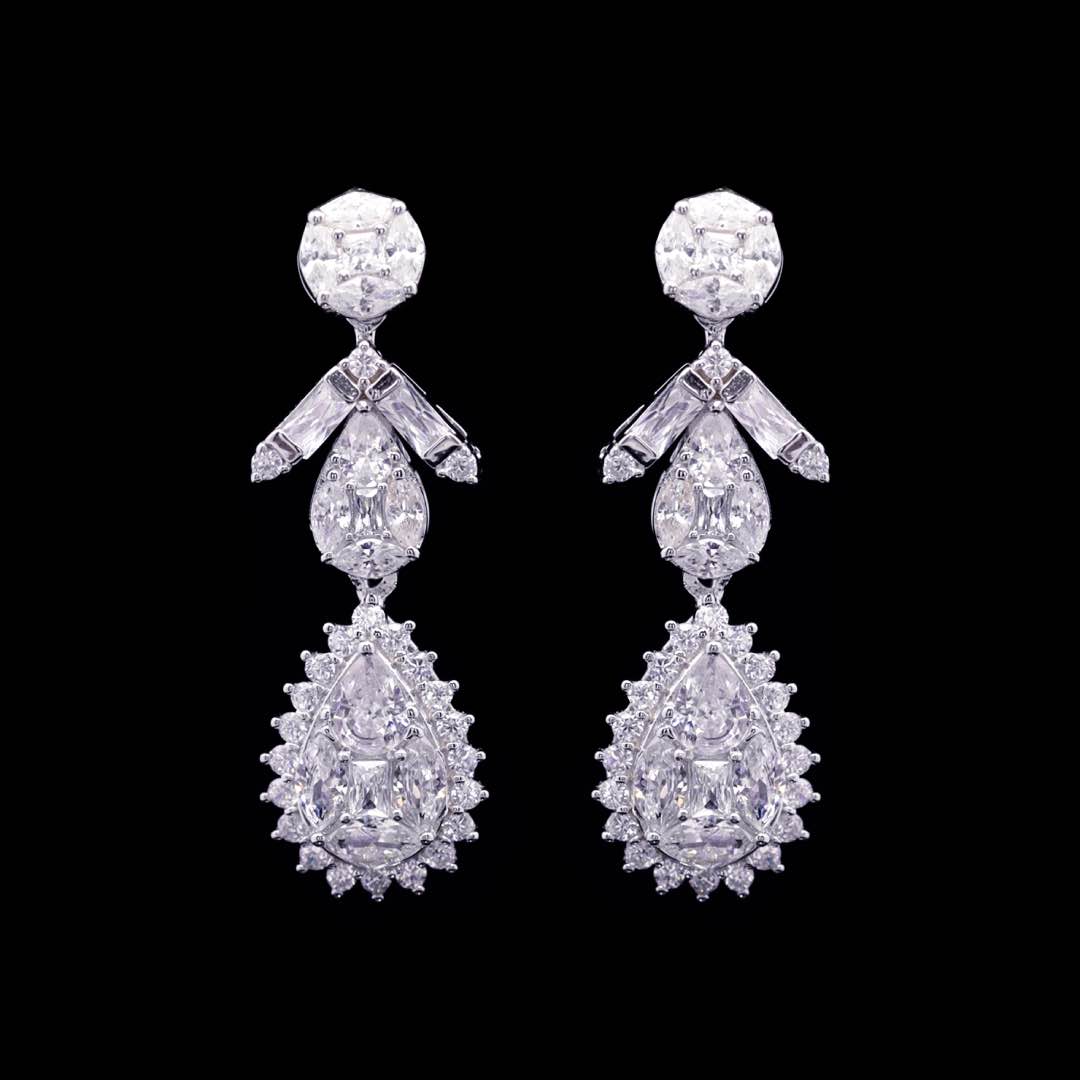 Omnia Hana White Bridal Full Set in 925 Silver High Quality Simulated Diamonds - OMNIASTORES KSA