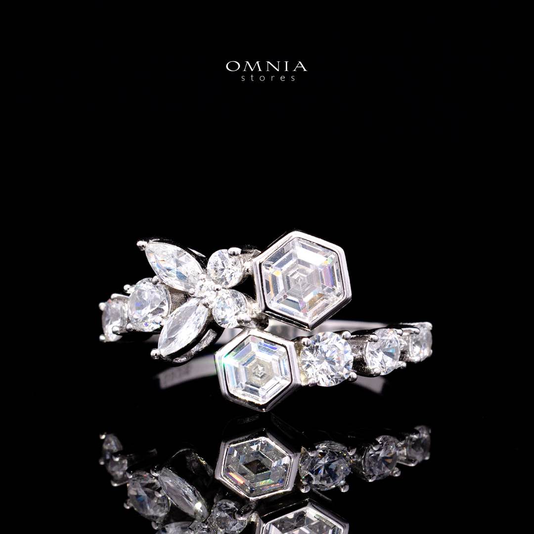 Omnia Nudhar White Bridal Full Set in 925 Silver High Quality Simulated Diamonds - OMNIASTORES KSA