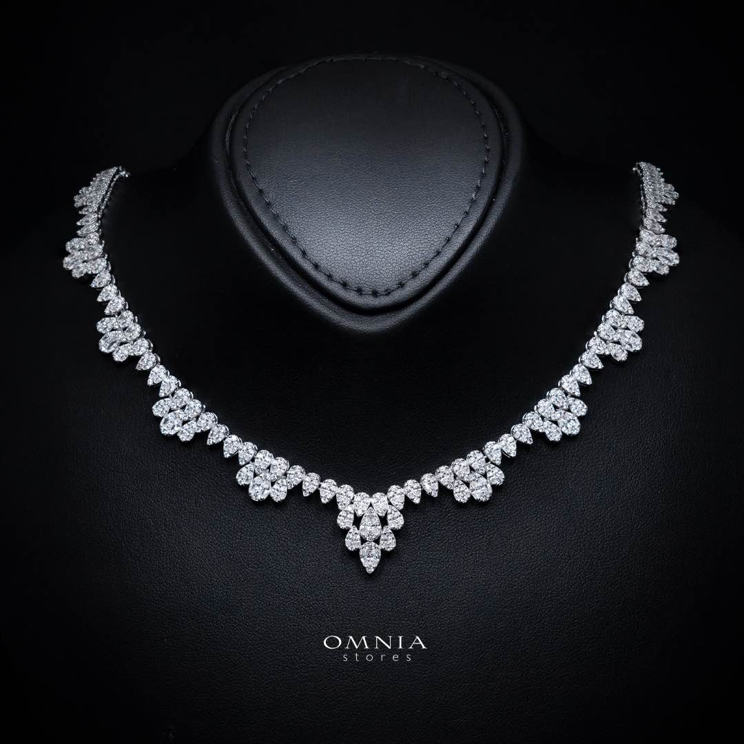 Omnia Lubaba White Bridal Full Set in 925 Silver High Quality Simulated Diamonds - OMNIASTORES KSA