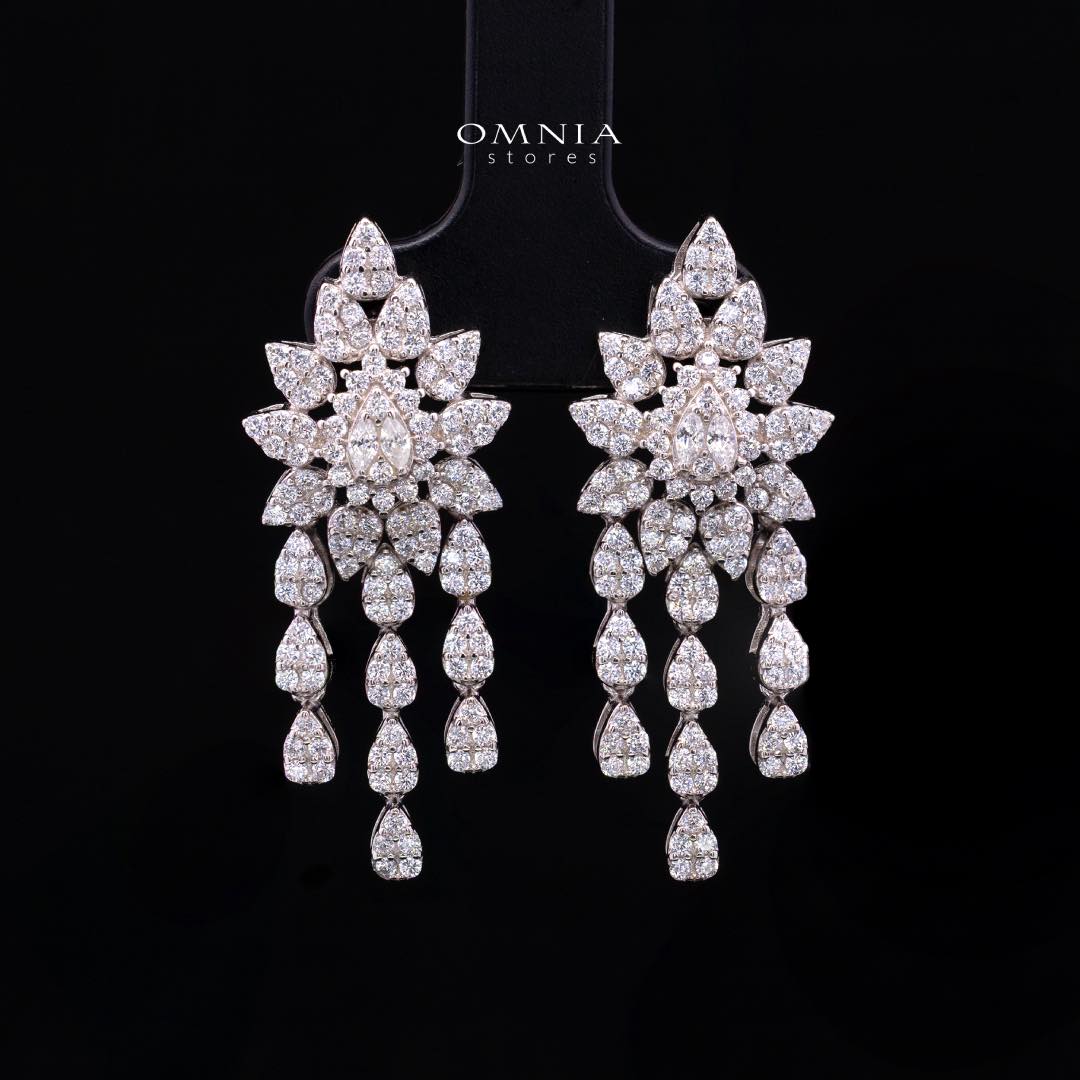 Omnia Nuha White Bridal Full Set in 925 Silver High Quality Simulated Diamonds - OMNIASTORES KSA