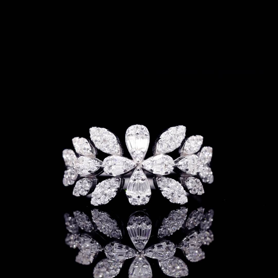 Omnia Fawziya White Bridal Full Set in 925 Silver High Quality Simulated Diamonds - OMNIASTORES KSA