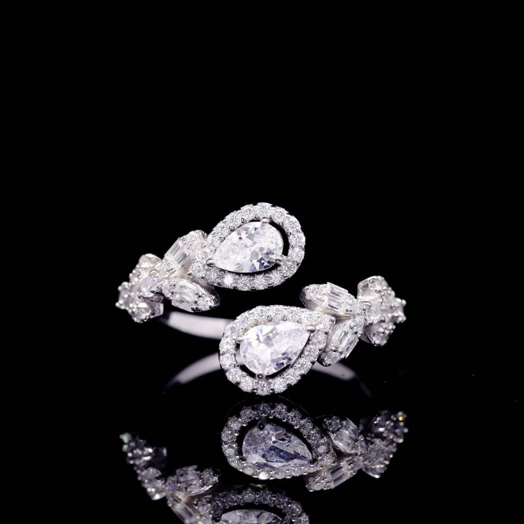 Omnia Kaamla White Bridal Full Set in 925 Silver High Quality Simulated Diamonds - OMNIASTORES KSA
