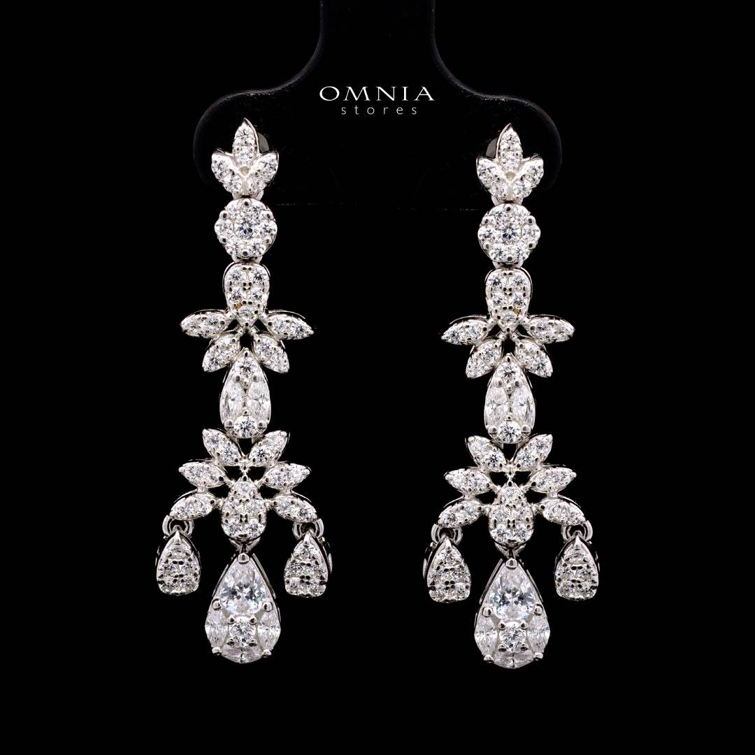 Bonnie White Bridal Full Set – Premium Rhodium Plated with High-Quality Zircon Stones - OMNIASTORES KSA