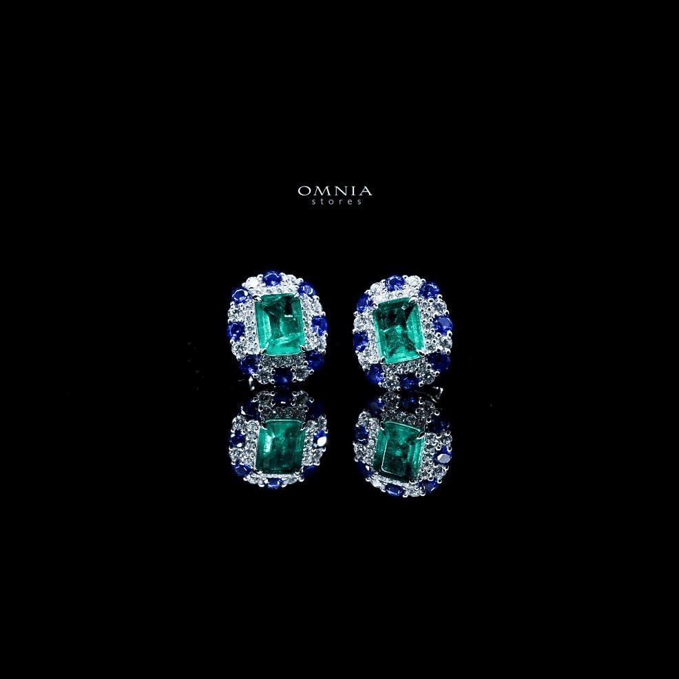 Omnia Shaya Earrings In 92.5 Silver High Quality Simulated Diamonds - OMNIASTORES UAE