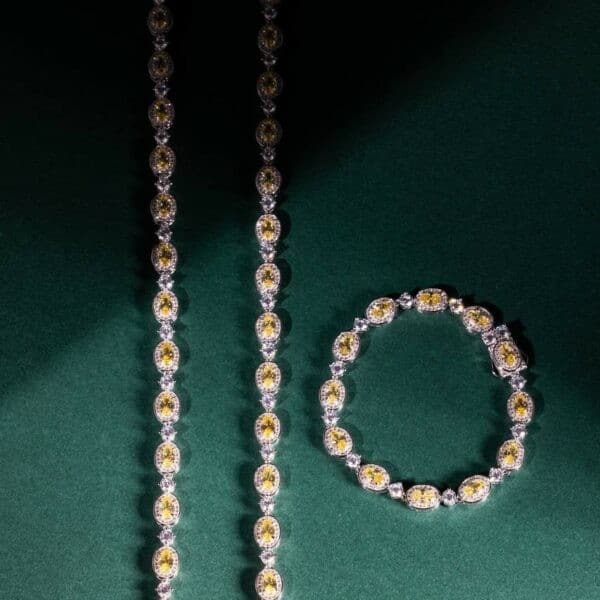 Omnia Asiya Yellow Bracelet In 925 Silver High Quality Simulated diamonds - OMNIASTORES UAE