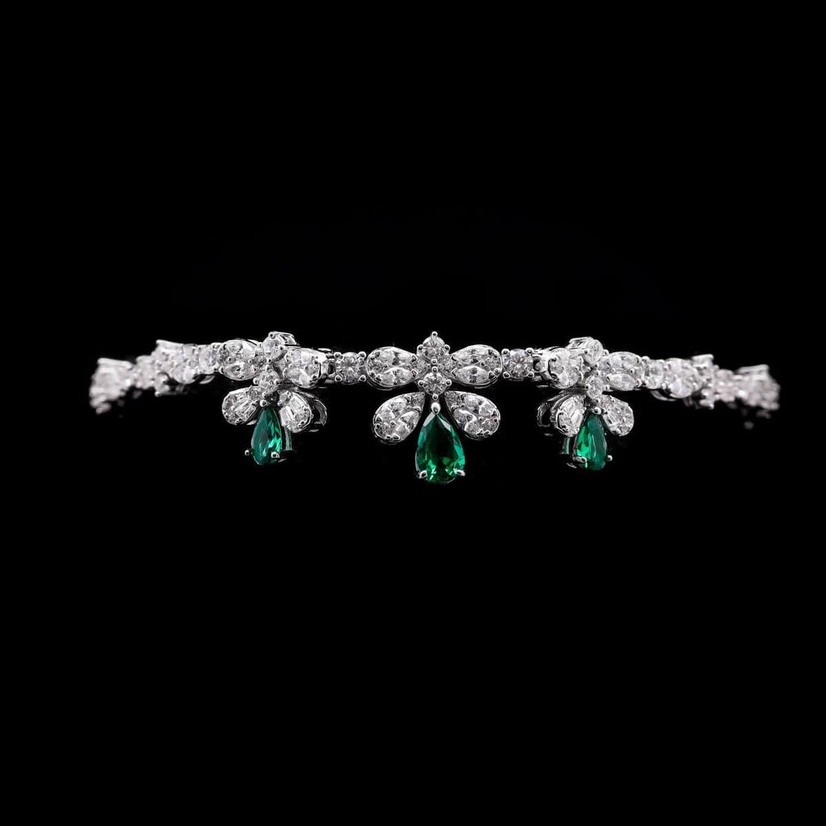 Omnia Lubna Green Silver Full Set - OMNIASTORES UAE