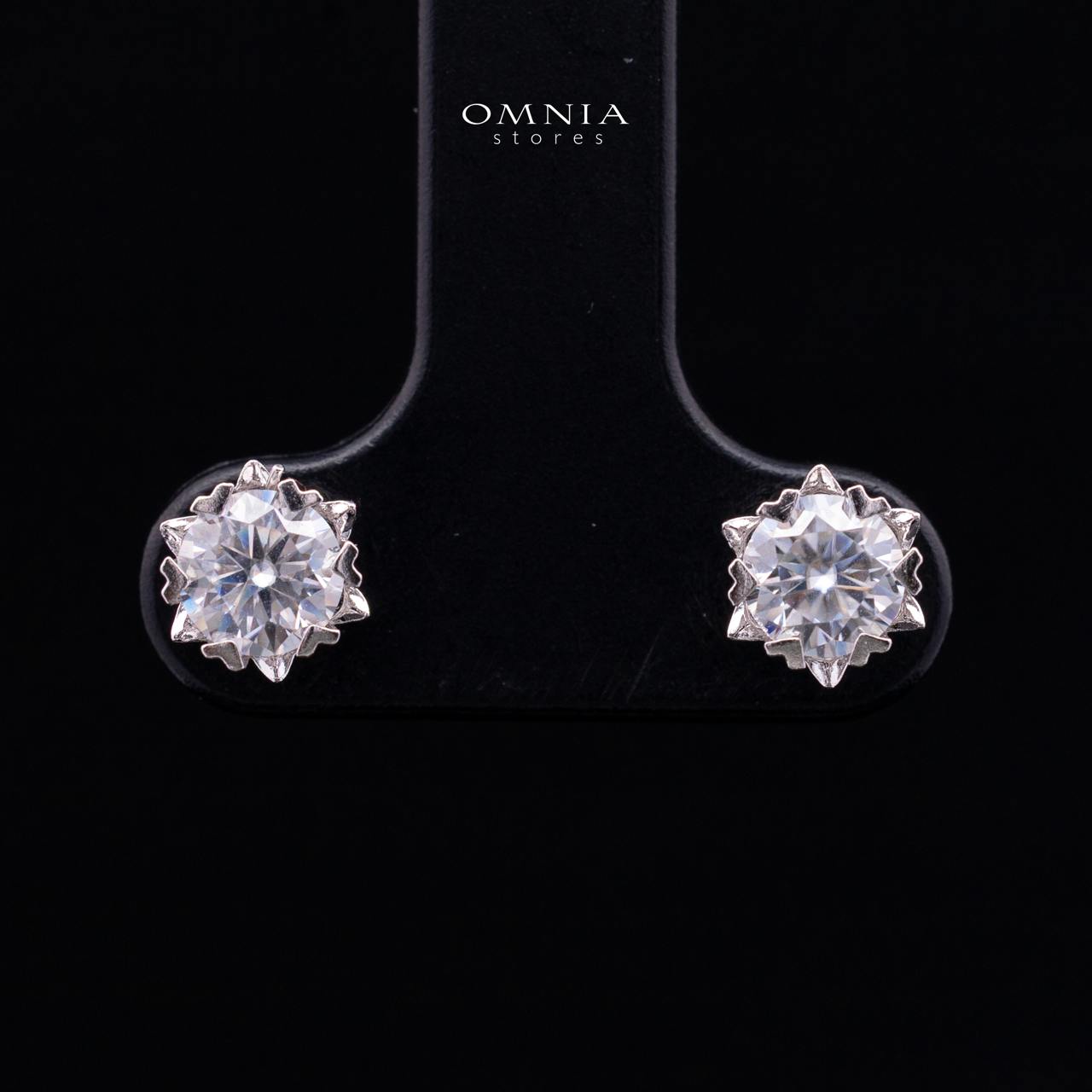 Akiana White Moissanite Necklace and Earrings Set with GRA Certificate – 6.5mm (1ct) in 925 Sterling Silver