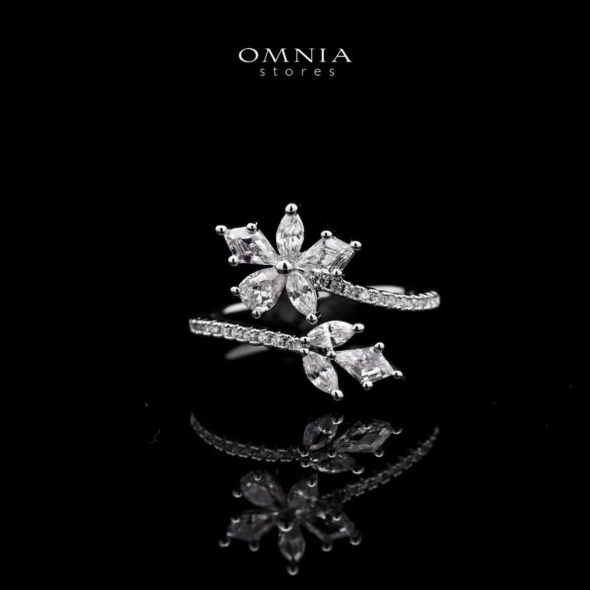 Omnia Zoey Luxury Bridal White Full Set in High Quality Zircon Stone Rhodium Plated - OMNIASTORES KSA