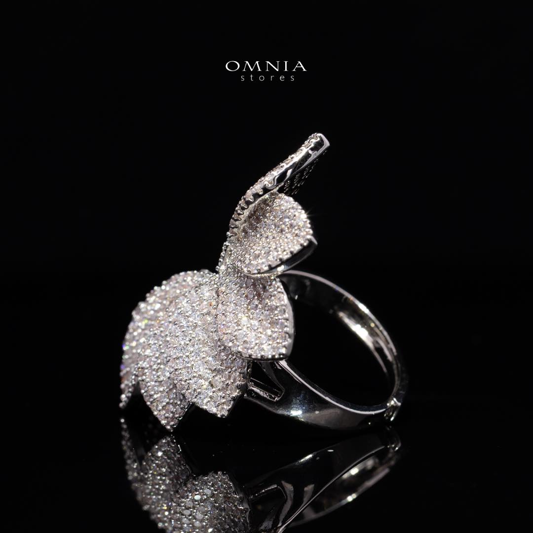 Omnia Alaia Luxury White Bridal Full Set in High Quality Zircon Stone Rhodium Plated - OMNIASTORES KSA