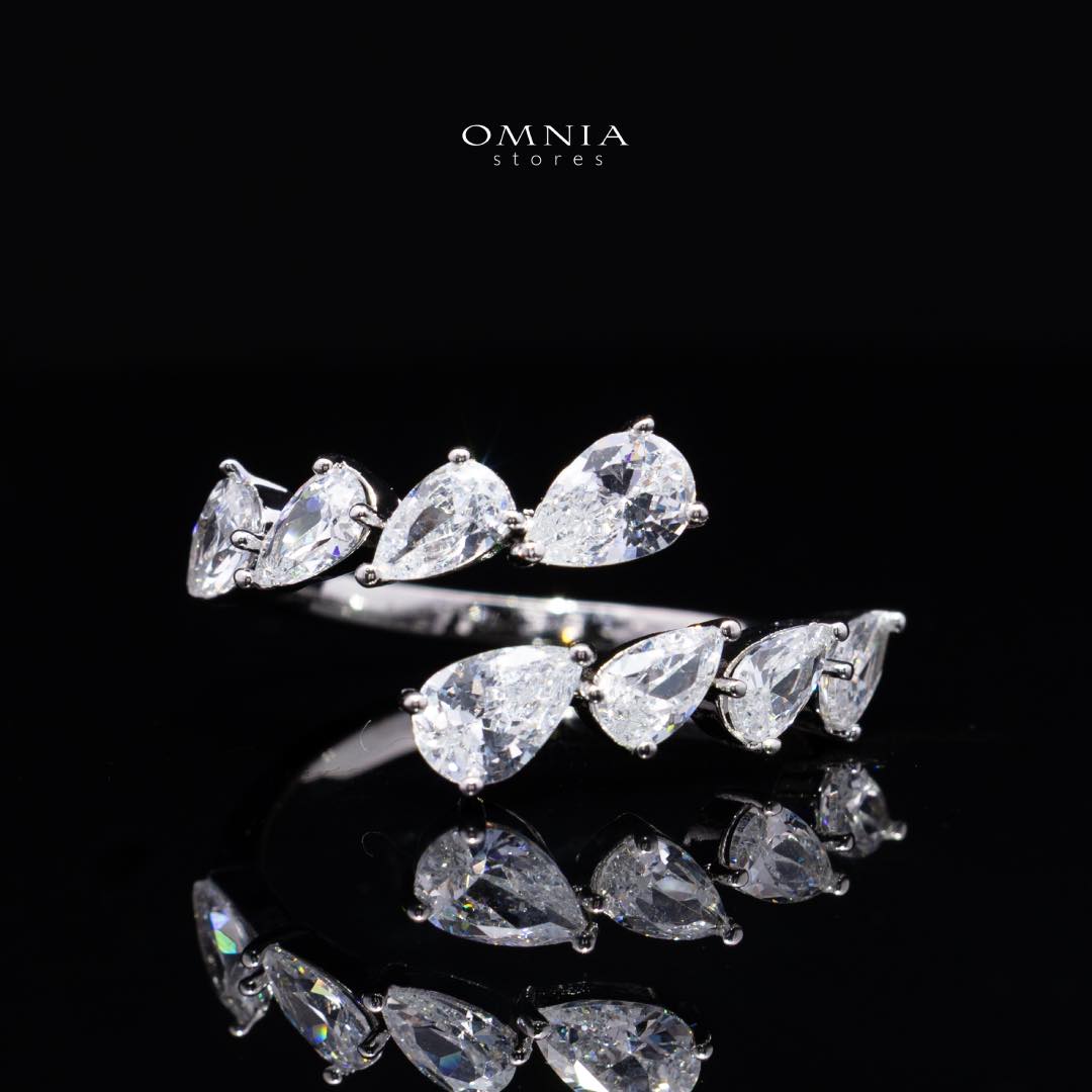 Omnia Ailyn Luxury White Choker Bridal Full Set in High Quality Zircon Stone Rhodium Plated - OMNIASTORES KSA