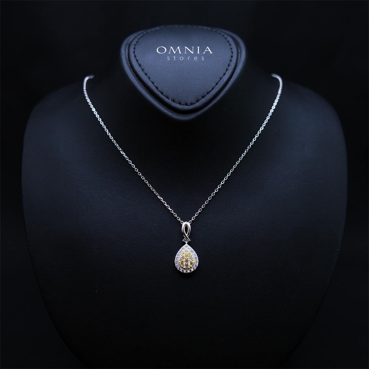 قلادة أهانتا من الفضة الإسترليني عيار 925 مع الألماس الصناعي الفاخر