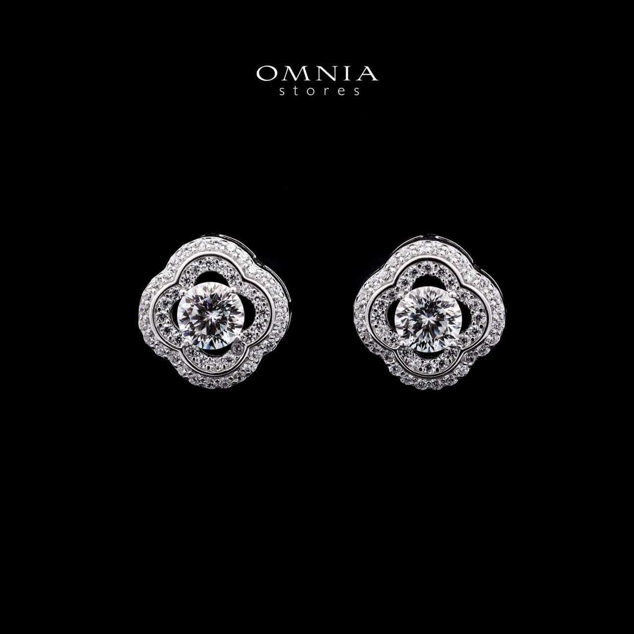Omnia Dana White Earrings in 92.5 Silver with High-Quality Moissanite Stones - OMNIASTORES UAE