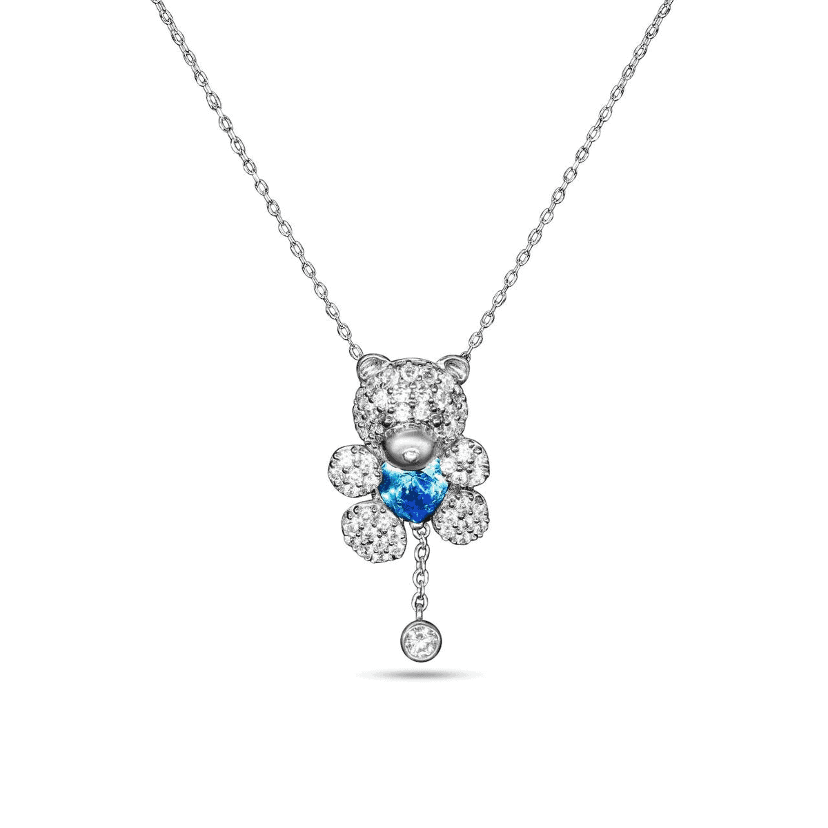 Omnia Maysa Necklace in 92.5 Silver In High Quality CZ Zircon Stone - OMNIASTORES UAE