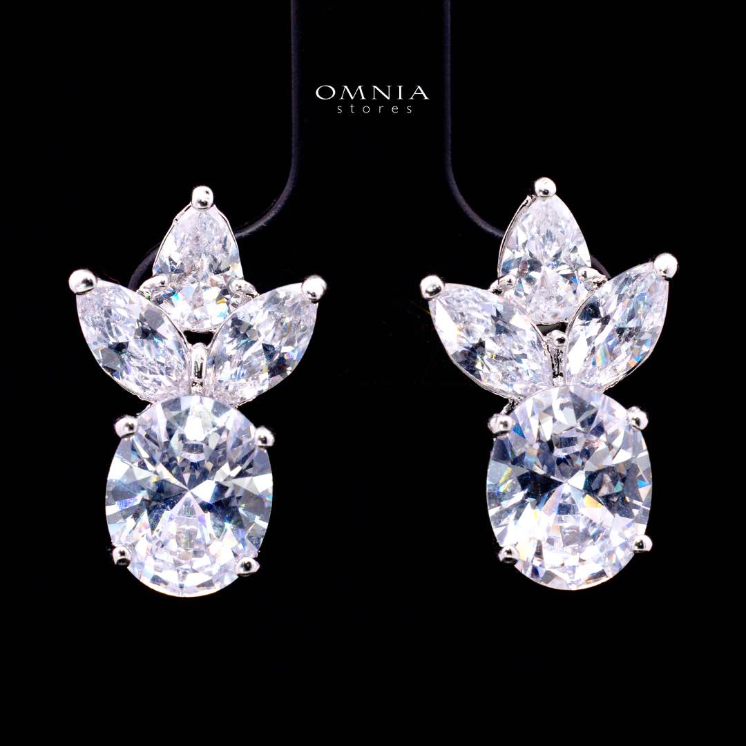 Omnia Buthaina Pure White Luxury Bridal Full Set High Quality Simulated Diamonds