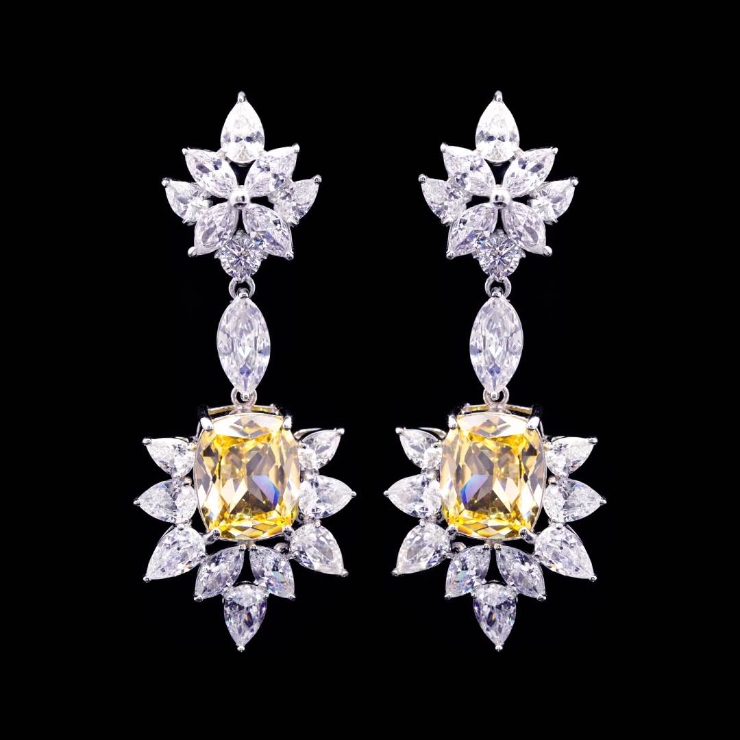 Omnia Medusa Yellow Bridal Full Set in 925 Silver High Quality Simulated diamonds - OMNIASTORES KSA