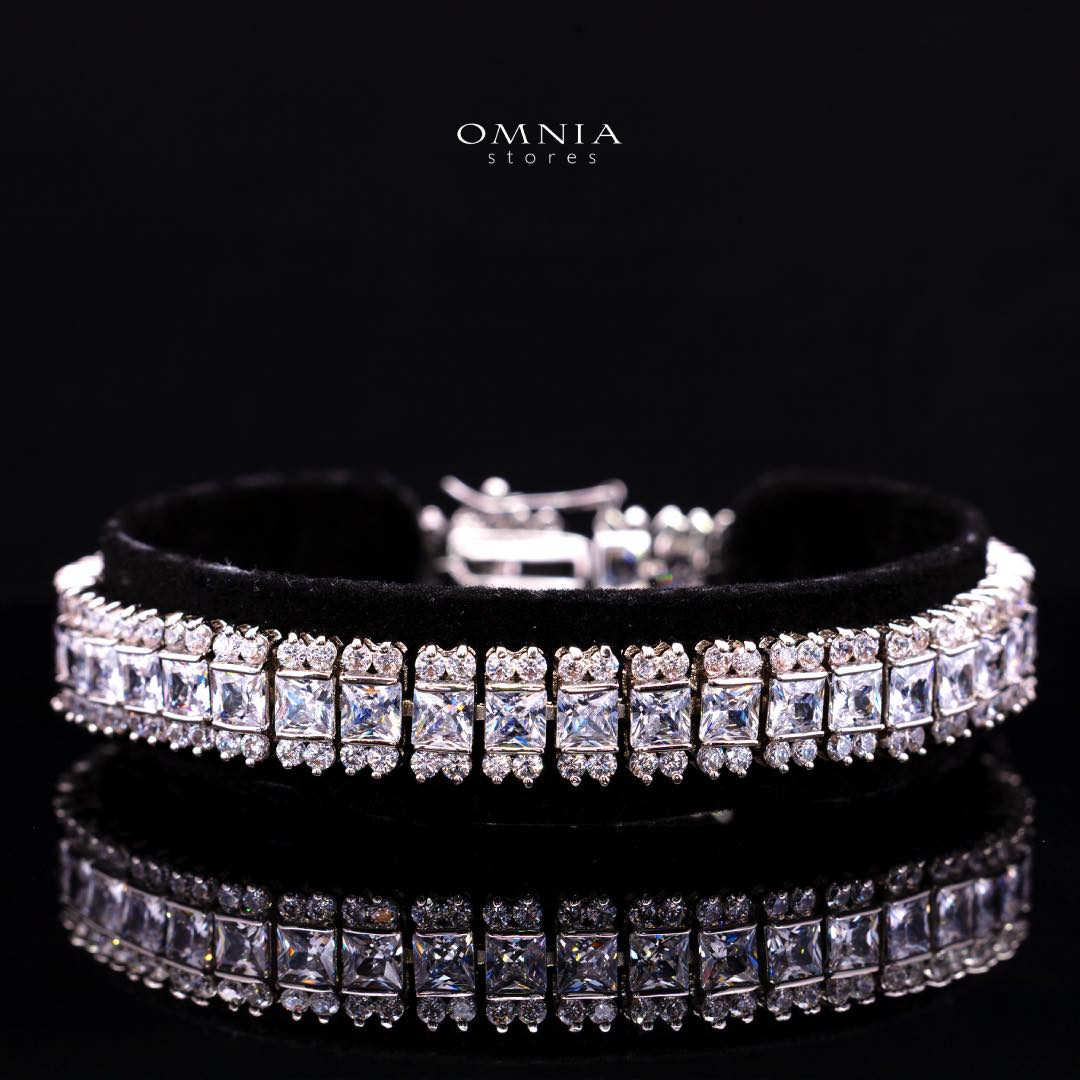 Omnia Rawda White Bridal Full Set in High Quality Simulated Diamonds - OMNIASTORES KSA