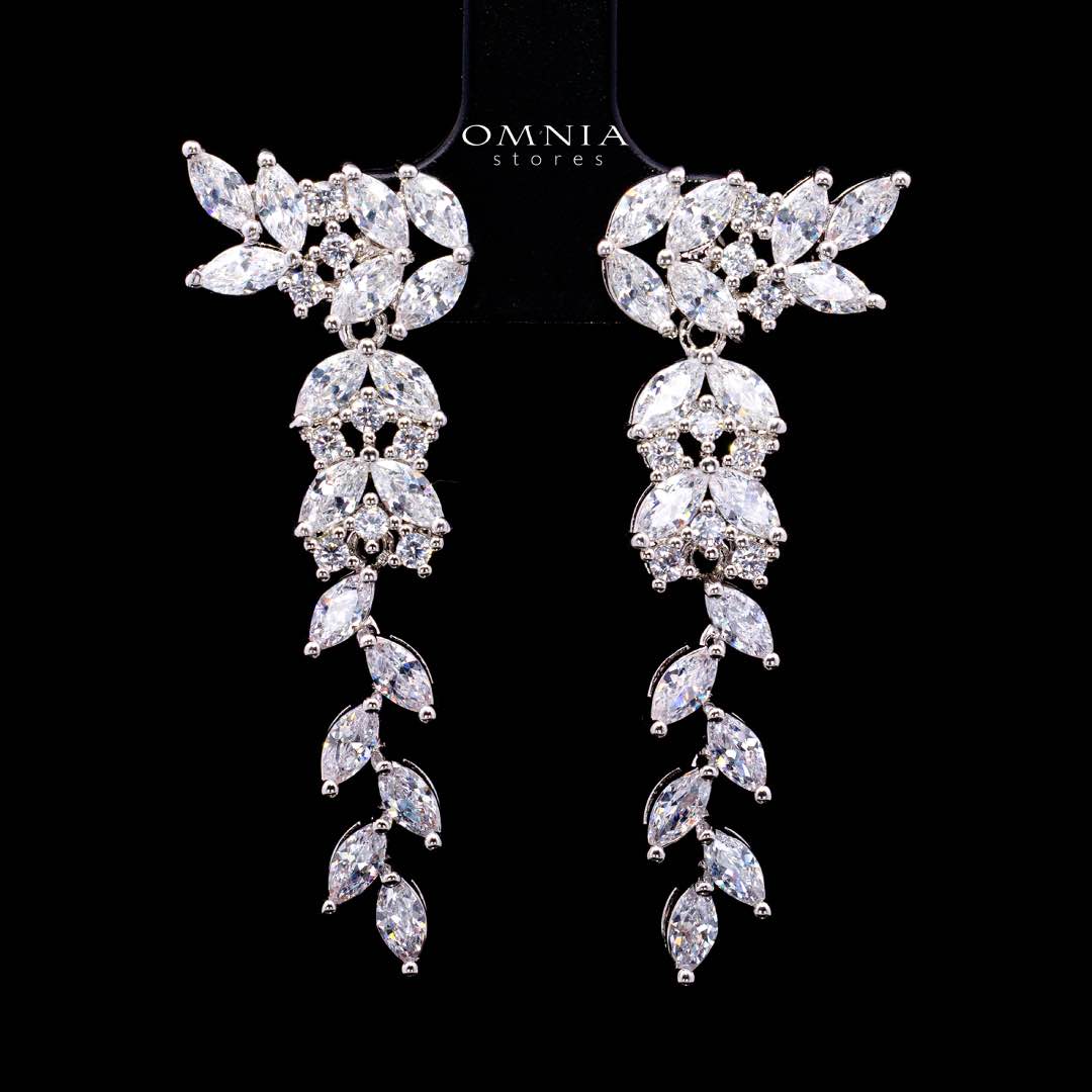 Omnia Nidaa Luxury Bridal Full Set – High-Quality Zircon & Rhodium Plated Jewelry - OMNIASTORES KSA