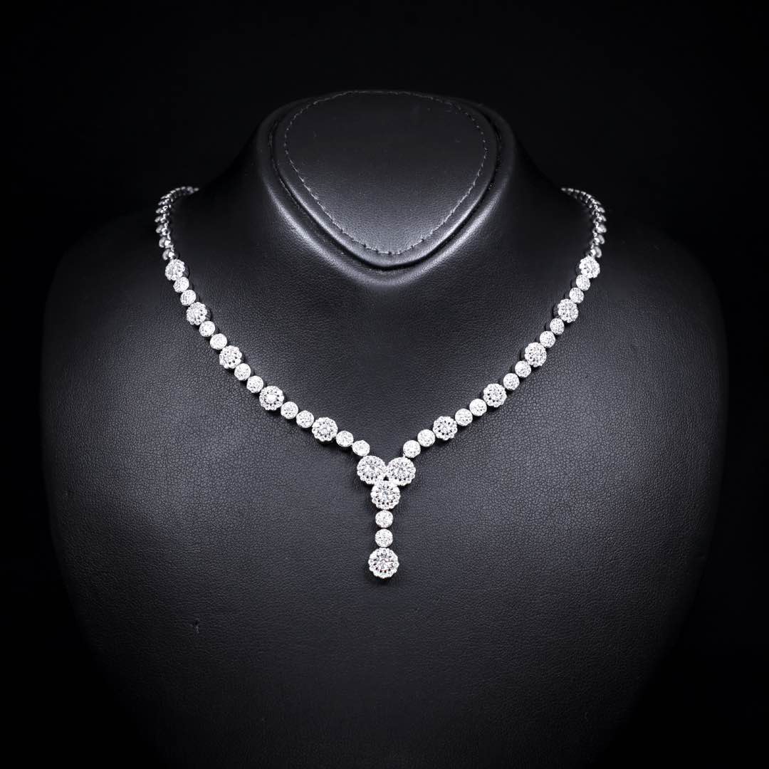 Omnia Salha White Bridal Full Set in 925 Silver High Quality Simulated Diamonds - OMNIASTORES KSA