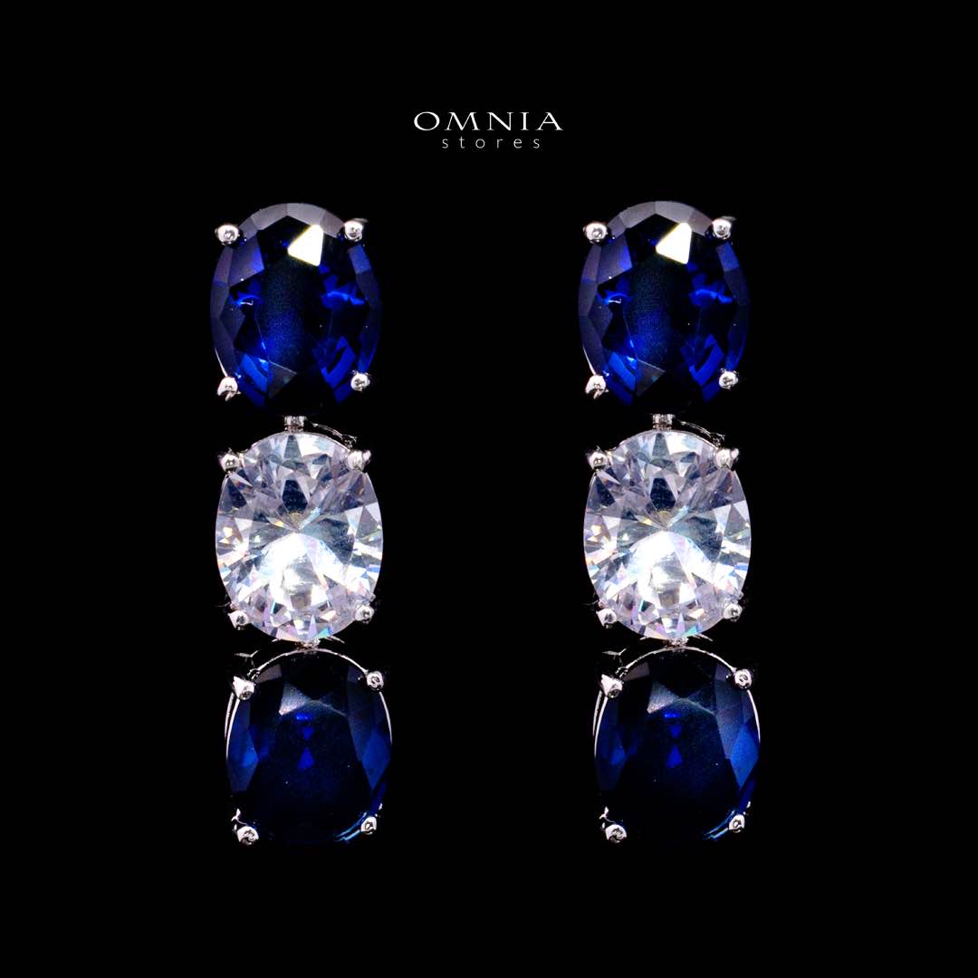 Omnia Gemma Blue Bridal Full Set in High Quality Simulated Diamonds - OMNIASTORES KSA